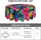 Mexico Round Tablecloth 60 Inch Washable Reusable Decoration Table Cover for Kitchen Party (Leaf)